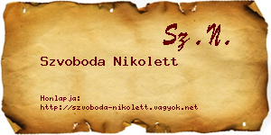 Szvoboda Nikolett névjegykártya