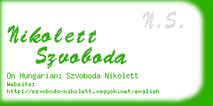 nikolett szvoboda business card